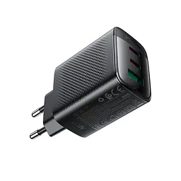 Мережевий зарядний пристрій ACEFAST A108 PD67W GaN (2*USB-C+USB-A) charger Black (6974316284048) - мініатюра 6