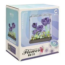 Дитячий конструктор Bambi Ornament Flower 7378 у колбі, 308 деталей