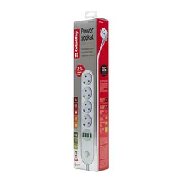 Мережевий фільтр живлення ColorWay CW-CHE44W, 4 розетки/4USB White 2M (CW-CHE44W) - мініатюра 7