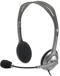 Навушники Logitech H110 стерео з мікрофоном і 2 штекерами по 3 контакти (981-000271)