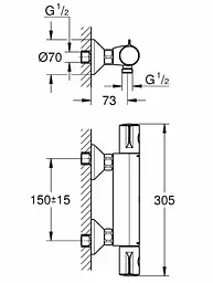 Термостат для душу Grohe Grohtherm 800 34558000 Хром - мініатюра 2