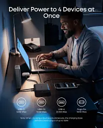 Мережевий зарядний пристрій Anker Charging Base for Anker Prime 150W Black (A1903G11) - мініатюра 4
