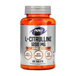 Амінокислота Now Foods L-Цитруллин, L-Citrulline, 1200 мг, 120 таблеток (NF0116)