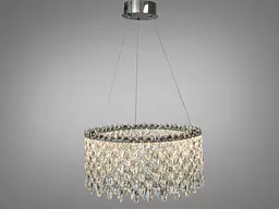 Підвісна кришталева LED люстра Diasha 582/500CH хром 47 см 66 W 3 режими світла