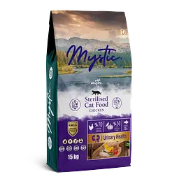 Сухий Корм Mystic  низькозерновий для дорослих стерилізованих котів з Куркою 15 кг