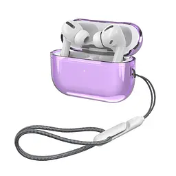 Чохол для навушників Apple AirPods Pro 2 2022, фіолетовий, Air, термополіуретан (TPU), протиударний, захист від подряпин, пилу і ударів, футляр з карабіном для кріплення, точні вирізи для доступу до роз"ємів, ArmorStandart (ARM85335) - мініатюра 2