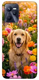 TPU чохол Demsky Flowery labrador для Realme C35