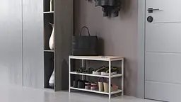 Банкетка універсальна Ferrum-decor Слайм 45x63x26 білий ДСП Дуб Сан-Марино 16мм (FRD-104076) - мініатюра 2
