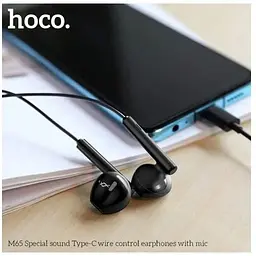 Навушники Hoco Type-C Special Sound with mic M65 - мініатюра 4
