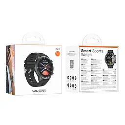 Смарт-годинник Hoco Y31 37mm, 250 mAh, Smart sports watch (call version) Black (6942007654098) - мініатюра 2