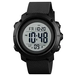 Наручний годинник чоловічий Skmei 1426 Black - White ABS, 1426BKWT (12287)