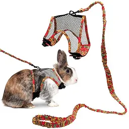 Flamingo Rabbit Harness With Art Joy Leash фламинго арт джой шлея і повідок для кролика
