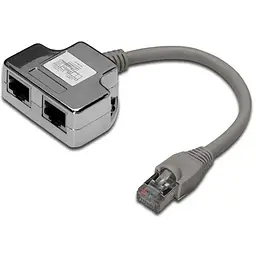 Розгалужувач Digitus витой пары, STP, cat.5e, 1x2RJ-45 (DN-93904)