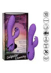 Вібратор-кролик Calexotics West Coast Wave Rider, 20.5 см (фіолетовий) - мініатюра 8