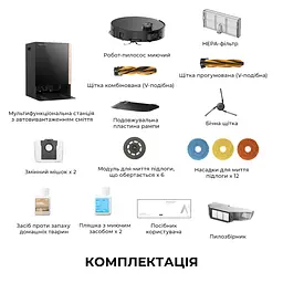 Робот пилосос MOVA MOBIUS 60 Black-EUA - мініатюра 18