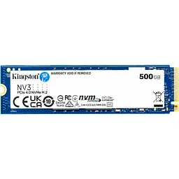 Накопичувач SSD Kingston m.2 NVMe 500GB NV3 PCIe 4.0 480 512 (SNV3S/500G) U1