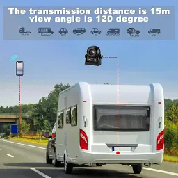 Uzone MS-305WF Бездротова камера заднього огляду через Wi-Fi, магнітне, нічне бачення, водонепроникність IP - мініатюра 3