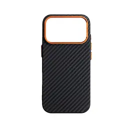 Карбоновый чехол для Apple iPhone 17 Pro, LikeCarbon2 SE MagCase, черный, тонкий защитный чехол-панель из поликарбоната с магнитами N52, MagSafe, противоударный, совместимый с беспроводной зарядкой, приподнятые края для защиты камеры, ArmorStandart (ARM89161)