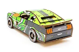 Конструктор Puz-00640 "Muscle Car" дерев'яний, 162 дет., зелений колір, розмір моделі 24х9х7 см PuzzleOk - мініатюра 3