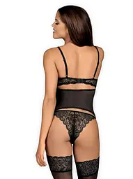 Корсет і стрінги Obsessive Contica L/XL чорний - мініатюра 2