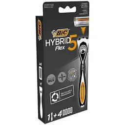 Бритва чоловіча BIC Hybrid 5 Flex з 4 змінними картриджами - мініатюра 2