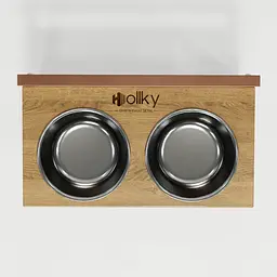 Hollky Flex M — миски на регульованій підставці для середніх собак (2 × 0.85 л) - мініатюра 5