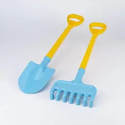 Набір для піску ТехноК 2391 лопата + граблі Синьо-жовтий (2000989616801)