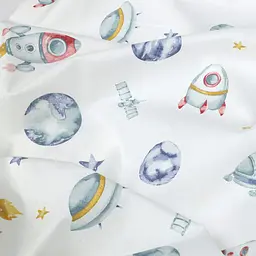 Дитяча постільна білизна в ліжечко SPACE ROCKET CS1 COSAS (2200000028648) - мініатюра 11
