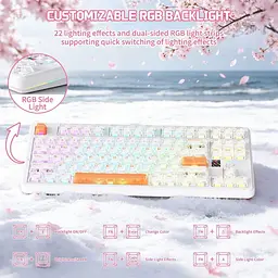 Клавіатура Attack Shark X87 Ultra RGB Meg Shark Switches Wireless (AS-6979033730236-IO) Iced Orange (G-000004501) - мініатюра 4