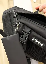 Велика чоловіча поясна сумка бананка для планшета Sambag 38х21 см sum0027311 - мініатюра 9