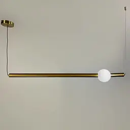 Світильник у горизонтальній формі 90 см із білою led кулькою | Арт. YG 518B/900 HL AB | Line F - мініатюра 7