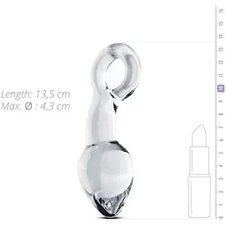 Скляний стимулятор простати Gildo Glass Prostate Plug No. 13 - мініатюра 3