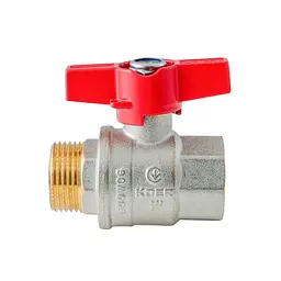 Кран кульовий ГШМ Koer Extreme KE.218-25 - 1" FM ручка "метелик" червона KR5761 - мініатюра 3