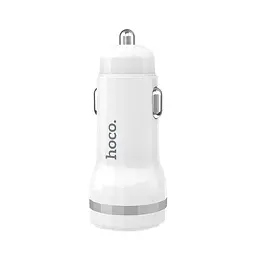 Автомобільний зарядний пристрій Hoco Z27A 1 USB QC 3.0 White - мініатюра 3