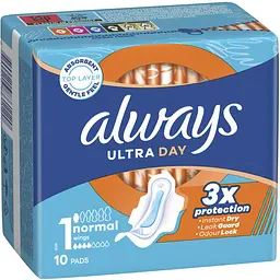 Гігієнічні прокладки Always Ultra Day Normal розмір 1, 10 шт.