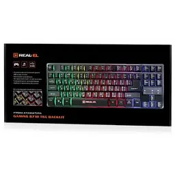 Клавіатура REAL-EL 8710 Gaming TKL Backlit Black (EL123100030) - мініатюра 3