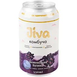 Уцінка. Напій Jiva Комбуча Божевільна бузина з соком бузини 0.33 л - мініатюра 1
