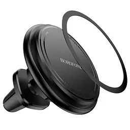 Автотримач Borofone BH135 Parker ring magnetic (air outlet) Black - мініатюра 5
