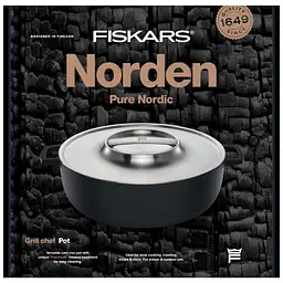Каструля Fiskars Norden Grill з кришкою чавунна 6 л (1066430) - мініатюра 9