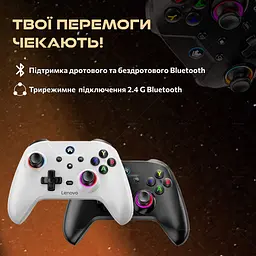 Геймпад бездротовий контролер Lenovo S02 для Nintendo Switch OLED, Switch Lite, PC, Mobile - мініатюра 6