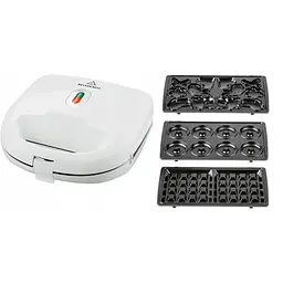 Вафельниця Silver Crest SWEW 750 D2, 750 Вт, 3 змінні пластини для бельгійських вафель, пончиків і печива - мініатюра 4