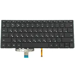 Клавіатура для ноутбука HUAWEI (W19 series) rus, black, без фрейму, підсвічування клавіш - мініатюра 2