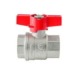 Кран кульовий ГГМ Koer Extreme KE.217-25 - 1" FF ручка "метелик" червона KR5758 - мініатюра 3