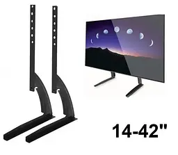 Кронштейн для телевізора на стіл V-Star D701 TV01 14"-42" підставка для телевізора (1008927-Black) - мініатюра 3