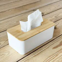 Органайзер для серветок МВМ My Home Scandinavia 24.9х12.8х9.2 см білий (FH-42 WHITE/WOOD) - мініатюра 7