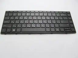 Клавіатура для ноутбуків HP ProBook 430 G5, 440 G5, 445 G5 чорна з чорною рамкою RU/US High