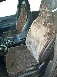 Накидка на сидіння в автомобіль з вовни 1 шт. коричнева - мініатюра 4
