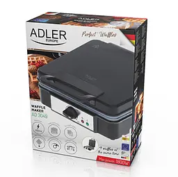 Вафельниця для бельгійських вафель Adler AD 3049 1800 Вт - мініатюра 7