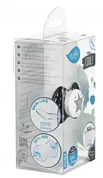 Силіконова ортодонтична пустушка Nuvita Air55 Cool Baby Star, 0+ міс., чорний (NV7064IB) - мініатюра 3