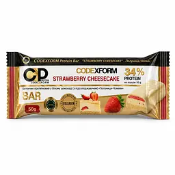 Блок протеїнових батончиків CODExFORM Protein Bar 12*50 г - Полуничний чізкейк - мініатюра 2
